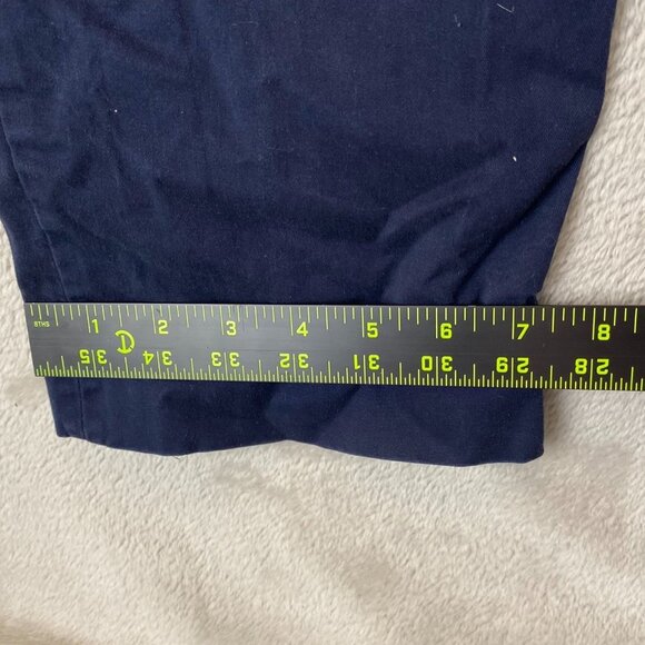 J.Crew Mens Pants Size 35x32 [34x30 measured] Flex Chino Flat Front Navy - Picture 4 of 12